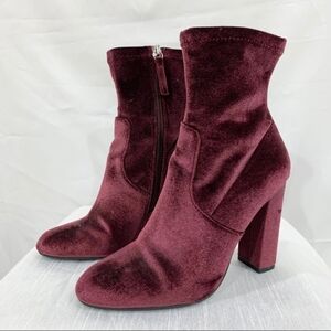 donna velvet STEVE MADDEN burgundy boot woman